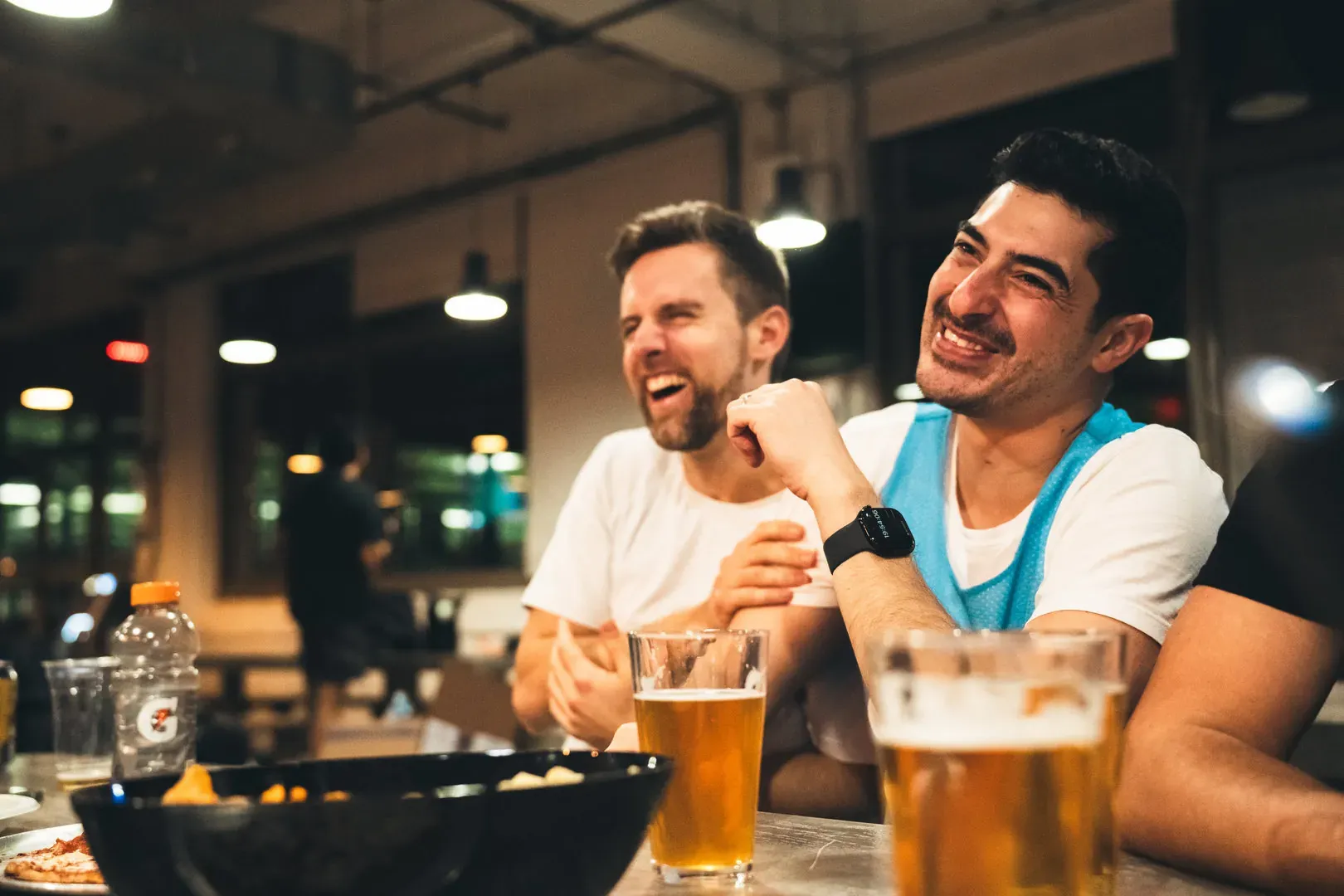 Some snacks with juices